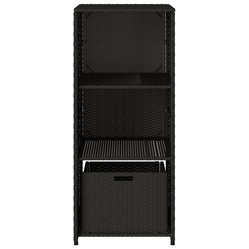 Casa si Gradina - Gradina si terasa - Mobilier exterior - Dulapuri si lazi depozitare exterior - Dulap depozitare de gradina, negru, 50x55x115 cm, poliratan - Infinity.ro