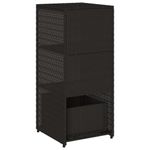 Casa si Gradina - Gradina si terasa - Mobilier exterior - Dulapuri si lazi depozitare exterior - Dulap depozitare de gradina, negru, 50x55x115 cm, poliratan - Infinity.ro