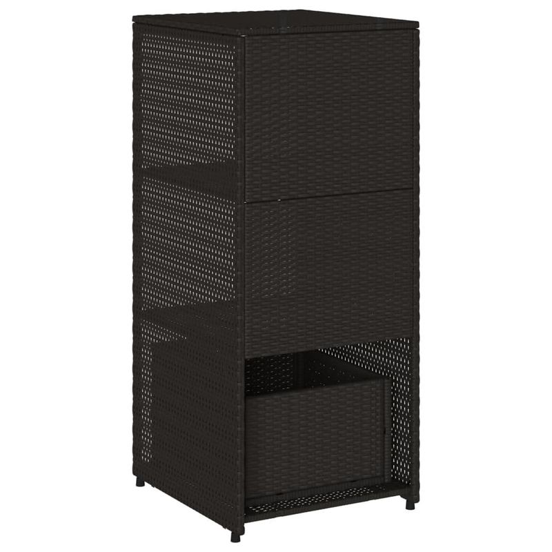 Casa si Gradina - Gradina si terasa - Mobilier exterior - Dulapuri si lazi depozitare exterior - Dulap depozitare de gradina, negru, 50x55x115 cm, poliratan - Infinity.ro