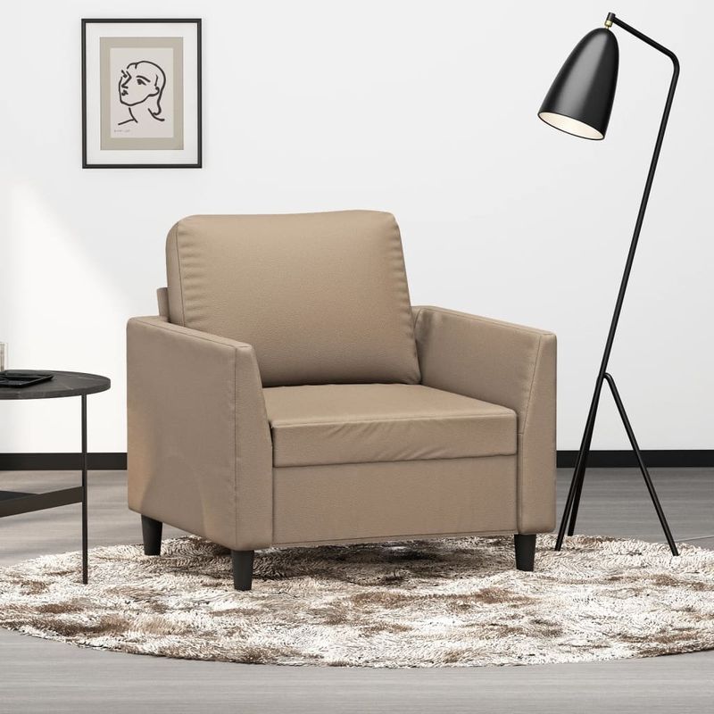 Casa si Gradina - Mobilier - Canapele si coltare - Canapele - Canapea de o persoana, cappuccino, 60 cm, piele ecologica - Infinity.ro
