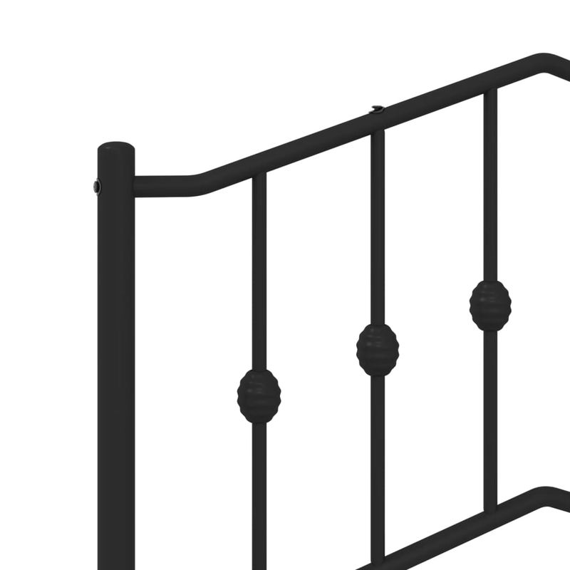 Casa si Gradina - Mobilier - Paturi si accesorii - Paturi - Cadru de pat metalic cu tablie, negru, 160x200 cm - Infinity.ro