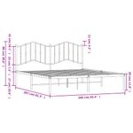 Casa si Gradina - Mobilier - Paturi si accesorii - Paturi - Cadru de pat metalic cu tablie, negru, 160x200 cm - Infinity.ro