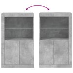 Casa si Gradina - Mobilier - Dulapuri si sifoniere - Dulapuri - Dulap lateral cu lumini LED, gri beton, lemn prelucrat - Infinity.ro