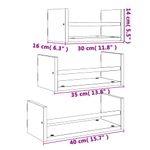 Casa si Gradina - Mobilier - Biblioteci si rafturi - Rafturi - Set rafturi perete cu bare, 3 buc, stejar sonoma lemn prelucrat - Infinity.ro