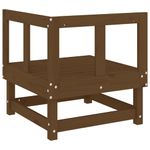 Casa si Gradina - Gradina si terasa - Mobilier exterior - Canapele si fotolii gradina - Canapea de colt pentru gradina, maro miere, lemn masiv de pin - Infinity.ro