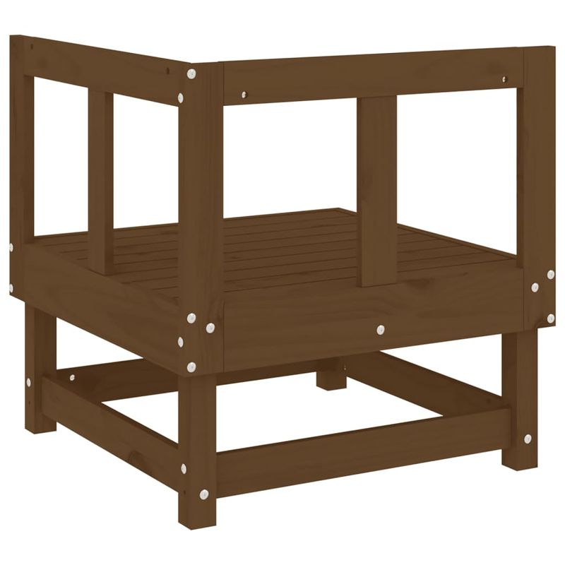 Casa si Gradina - Gradina si terasa - Mobilier exterior - Canapele si fotolii gradina - Canapea de colt pentru gradina, maro miere, lemn masiv de pin - Infinity.ro