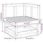 Casa si Gradina - Gradina si terasa - Mobilier exterior - Canapele si fotolii gradina - Canapea de colt pentru gradina, maro miere, lemn masiv de pin - Infinity.ro