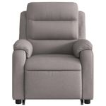 Ingrijire personala si Cosmetice - Sanatate si wellness - Articole wellness - Fotolii de masaj - Fotoliu electric masaj rabatabil cu ridicare, gri taupe, textil - Infinity.ro