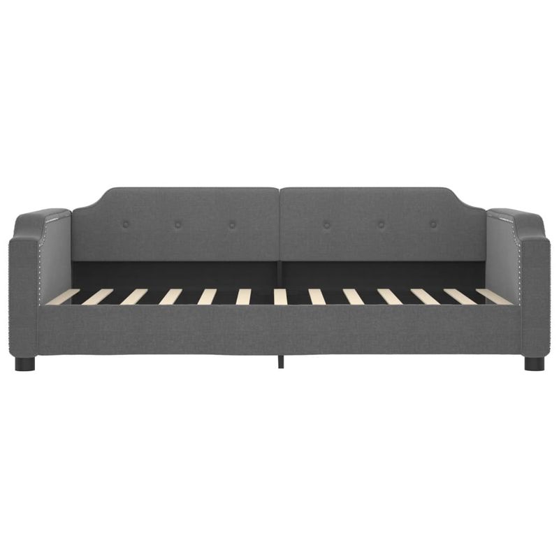Casa si Gradina - Mobilier - Paturi si accesorii - Paturi - Pat de zi cu extensie si sertare, gri inchis, 90x200 cm textil - Infinity.ro