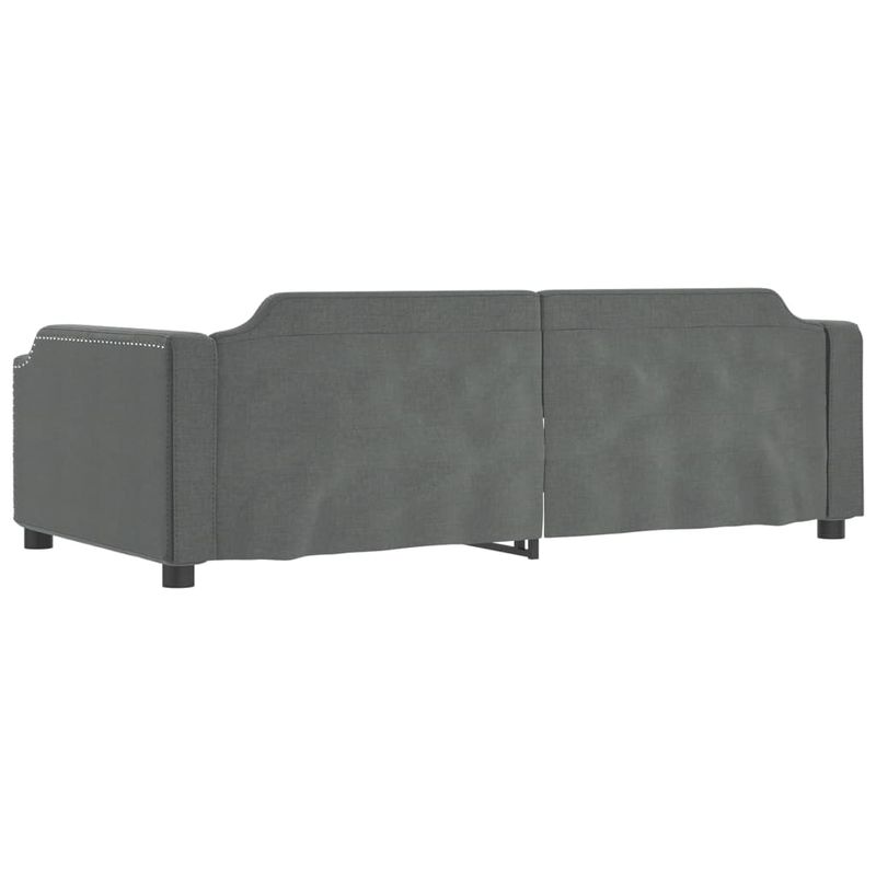 Casa si Gradina - Mobilier - Paturi si accesorii - Paturi - Pat de zi cu extensie si sertare, gri inchis, 90x200 cm textil - Infinity.ro