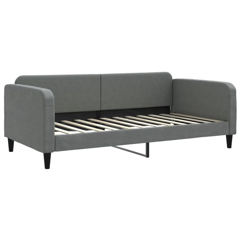 Casa si Gradina - Mobilier - Paturi si accesorii - Paturi - Pat de zi cu extensie, gri inchis, 100x200 cm, textil - Infinity.ro