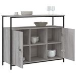 Casa si Gradina - Mobilier - Comode si corpuri - Comode - Servanta, gri sonoma, 100x35x80 cm, lemn compozit - Infinity.ro