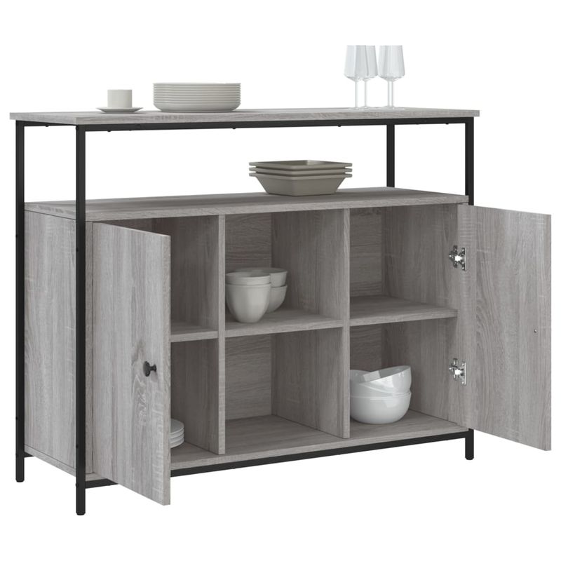 Casa si Gradina - Mobilier - Comode si corpuri - Comode - Servanta, gri sonoma, 100x35x80 cm, lemn compozit - Infinity.ro