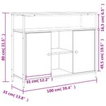 Casa si Gradina - Mobilier - Comode si corpuri - Comode - Servanta, gri sonoma, 100x35x80 cm, lemn compozit - Infinity.ro