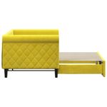 Casa si Gradina - Mobilier - Paturi si accesorii - Paturi - Pat de zi cu extensie, galben, 80x200 cm, catifea - Infinity.ro