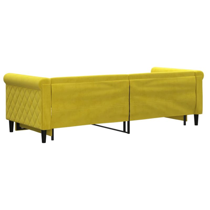 Casa si Gradina - Mobilier - Paturi si accesorii - Paturi - Pat de zi cu extensie, galben, 80x200 cm, catifea - Infinity.ro
