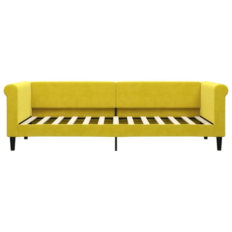 Casa si Gradina - Mobilier - Paturi si accesorii - Paturi - Pat de zi cu extensie, galben, 80x200 cm, catifea - Infinity.ro
