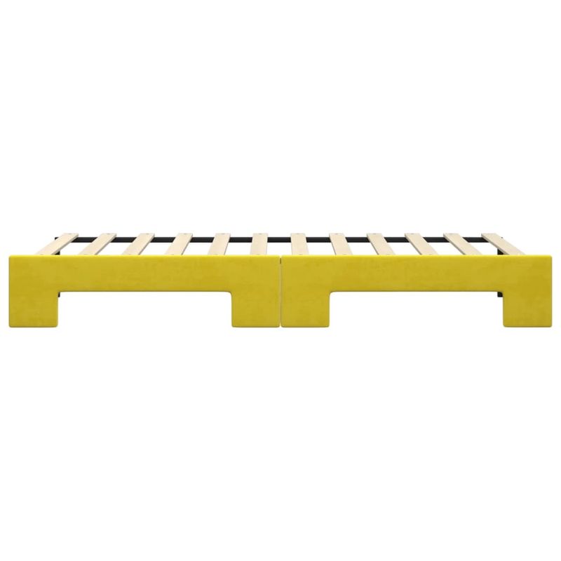 Casa si Gradina - Mobilier - Paturi si accesorii - Paturi - Pat de zi cu extensie, galben, 80x200 cm, catifea - Infinity.ro