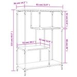 Casa si Gradina - Mobilier - Biblioteci si rafturi - Biblioteci - Raft de carti stejar sonoma, 81x36x115 cm, lemn compozit/otel - Infinity.ro