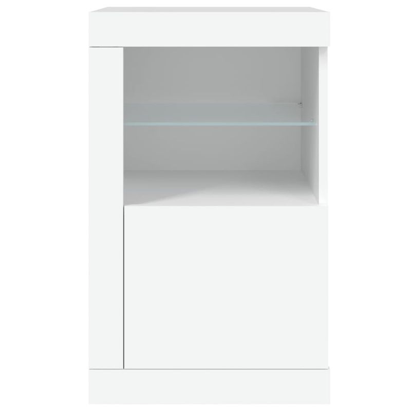 Casa si Gradina - Mobilier - Dulapuri si sifoniere - Dulapuri - Dulap lateral cu lumini LED, alb, lemn prelucrat - Infinity.ro