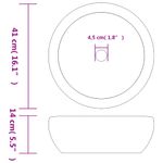Casa si Gradina - Sanitare - Lavoar baie si accesorii - Lavoare si piedestale - Lavoar de blat, rotund, Φ41x14 cm, ceramica - Infinity.ro
