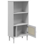 Casa si Gradina - Mobilier - Biblioteci si rafturi - Biblioteci - Biblioteca SENJA aspect ratan alb 60x35x130 cm lemn masiv pin - Infinity.ro