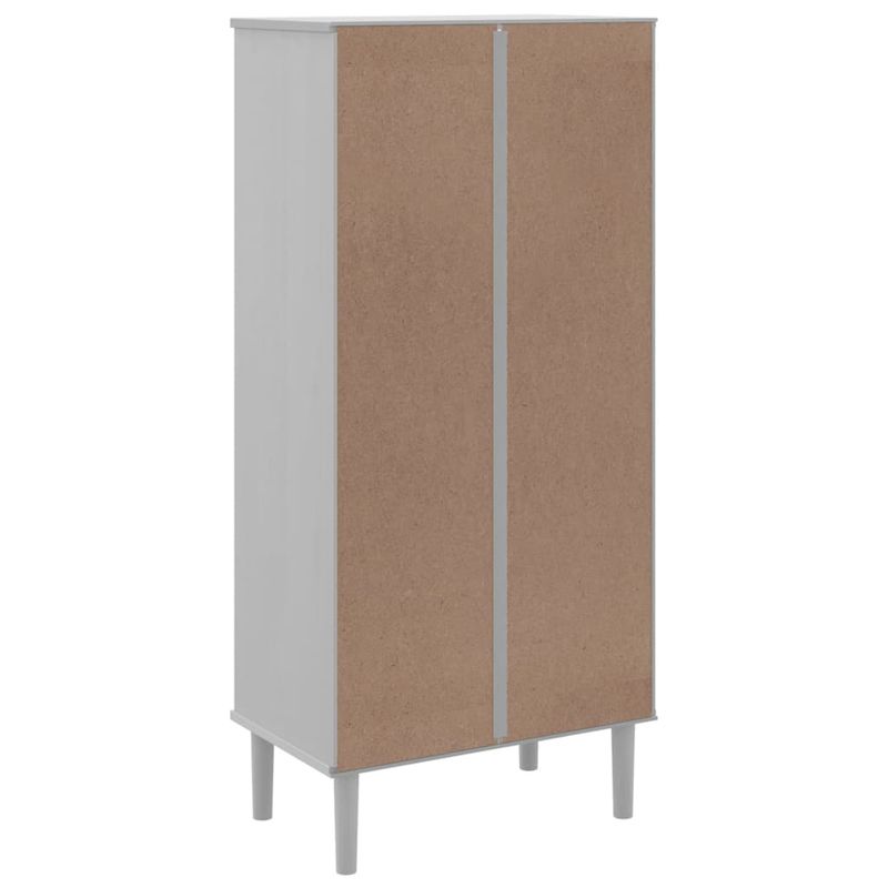 Casa si Gradina - Mobilier - Biblioteci si rafturi - Biblioteci - Biblioteca SENJA aspect ratan alb 60x35x130 cm lemn masiv pin - Infinity.ro