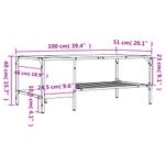 Casa si Gradina - Mobilier - Mese si birouri - Masute de cafea - Masuta de cafea cu raft, stejar sonoma, 100x51x40 cm, lemn - Infinity.ro