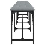 Casa si Gradina - Mobilier - Canapele si coltare - Banchete - Banca de bucatarie, gri deschis, 248x32x45 cm, otel si textil - Infinity.ro