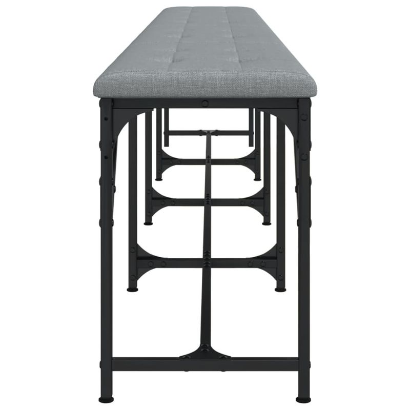Casa si Gradina - Mobilier - Canapele si coltare - Banchete - Banca de bucatarie, gri deschis, 248x32x45 cm, otel si textil - Infinity.ro