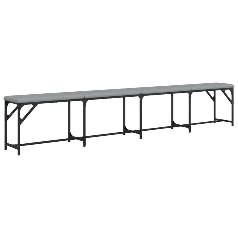 Casa si Gradina - Mobilier - Canapele si coltare - Banchete - Banca de bucatarie, gri deschis, 248x32x45 cm, otel si textil - Infinity.ro