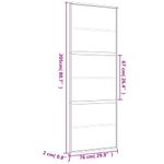 Casa si Gradina - Constructii - Usi interior, exterior si garaj - Usi interior - Usa glisanta, auriu, 76x205 cm, sticla ESG mata si aluminiu - Infinity.ro