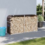 Casa si Gradina - Termice - Sobe, Seminee si accesorii - Accesorii seminee si sobe - Suport pentru busteni, maro, 180x45x100 cm, otel galvanizat - Infinity.ro