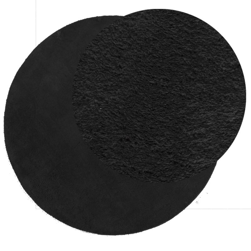Casa si Gradina - Textile si covoare - Covoare - Covoare casa - Covor HUARTE, fir scurt, moale si lavabil, negru, Ø 200 cm - Infinity.ro