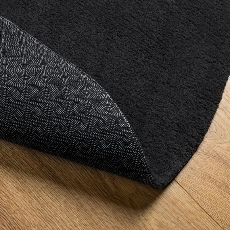Casa si Gradina - Textile si covoare - Covoare - Covoare casa - Covor HUARTE, fir scurt, moale si lavabil, negru, Ø 200 cm - Infinity.ro