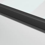 Casa si Gradina - Constructii - Usi interior, exterior si garaj - Usi garaj - Usa de interior negru 76x201,5 cm sticla securiz./aluminiu slim, negru și transparent și mat, model 3 bare orizontale - Infinity.ro