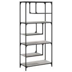 Casa si Gradina - Mobilier - Biblioteci si rafturi - Biblioteci - Biblioteca, sonoma gri, 81x36x176 cm, lemn compozit - Infinity.ro