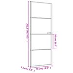 Casa si Gradina - Constructii - Usi interior, exterior si garaj - Usi garaj - Usa de interior negru 76x201,5 cm sticla securiz./aluminiu slim, negru și transparent și mat, model 3 bare orizontale - Infinity.ro