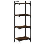 Casa si Gradina - Mobilier - Biblioteci si rafturi - Biblioteci - Biblioteca 4 niveluri stejar afumat 40x30x120 cm lemn prelucrat - Infinity.ro