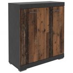 Casa si Gradina - Mobilier - Dulapuri si sifoniere - Dulapuri - FMD Comoda cu 2 usi, gri si stil antichizat, 80x34,9x89,9 cm - Infinity.ro