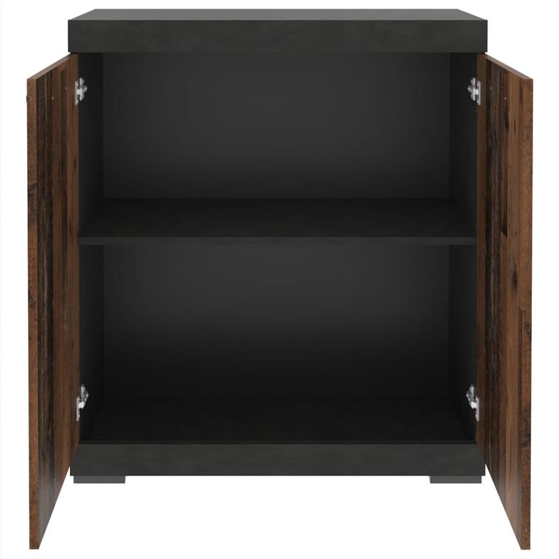 Casa si Gradina - Mobilier - Dulapuri si sifoniere - Dulapuri - FMD Comoda cu 2 usi, gri si stil antichizat, 80x34,9x89,9 cm - Infinity.ro