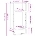 Casa si Gradina - Mobilier - Biblioteci si rafturi - Rafturi - Raft de perete cu bare, negru, 30x25x65 cm - Infinity.ro