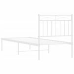 Casa si Gradina - Mobilier - Paturi si accesorii - Paturi - Cadru de pat metalic cu tablie, alb, 80x200 cm - Infinity.ro