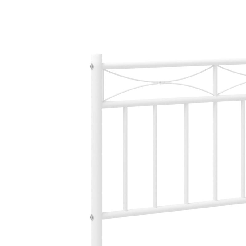 Casa si Gradina - Mobilier - Paturi si accesorii - Paturi - Cadru de pat metalic cu tablie, alb, 80x200 cm - Infinity.ro