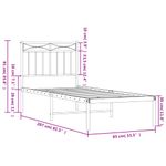Casa si Gradina - Mobilier - Paturi si accesorii - Paturi - Cadru de pat metalic cu tablie, alb, 80x200 cm - Infinity.ro