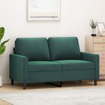 Casa si Gradina - Mobilier - Canapele si coltare - Canapele - Canapea cu 2 locuri, verde inchis, 120 cm, catifea - Infinity.ro