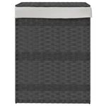 Market - Spalare si intretinere rufe - Uscatoare de rufe si accesorii - Cos de rufe cu capac, gri, 46x33x60 cm, poliratan - Infinity.ro