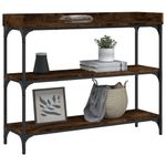 Casa si Gradina - Mobilier - Comode si corpuri - Console - Masuta consola cu rafturi, stejar fumuriu, 100x30x80 cm - Infinity.ro