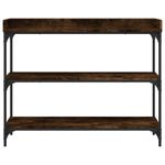 Casa si Gradina - Mobilier - Comode si corpuri - Console - Masuta consola cu rafturi, stejar fumuriu, 100x30x80 cm - Infinity.ro