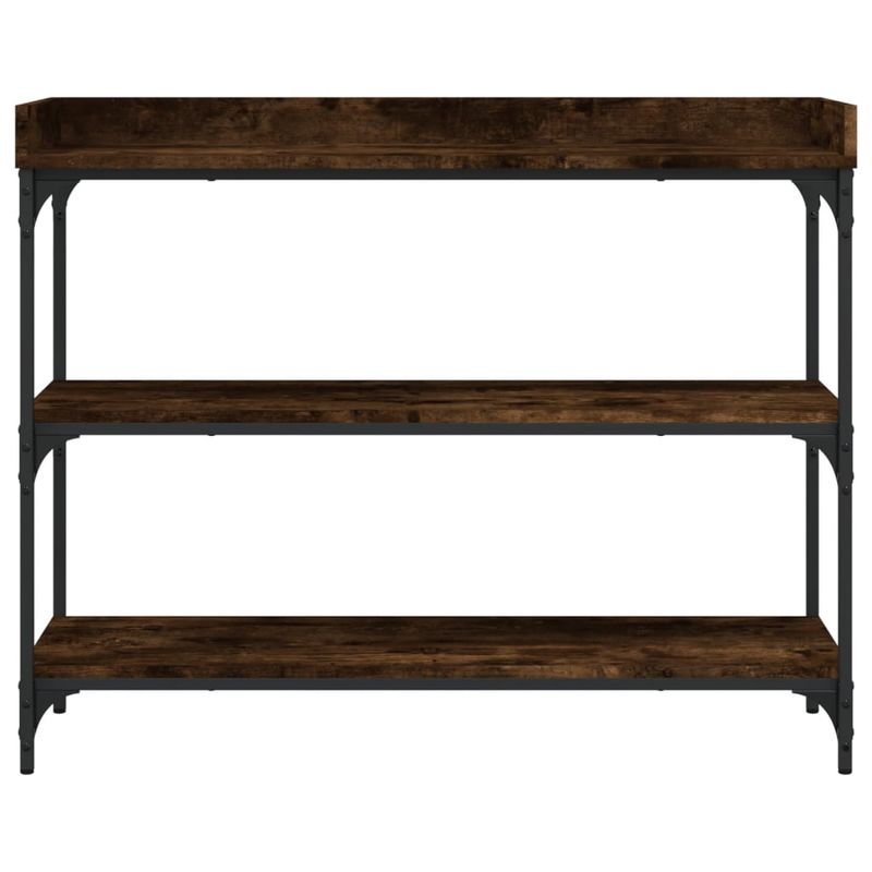 Casa si Gradina - Mobilier - Comode si corpuri - Console - Masuta consola cu rafturi, stejar fumuriu, 100x30x80 cm - Infinity.ro